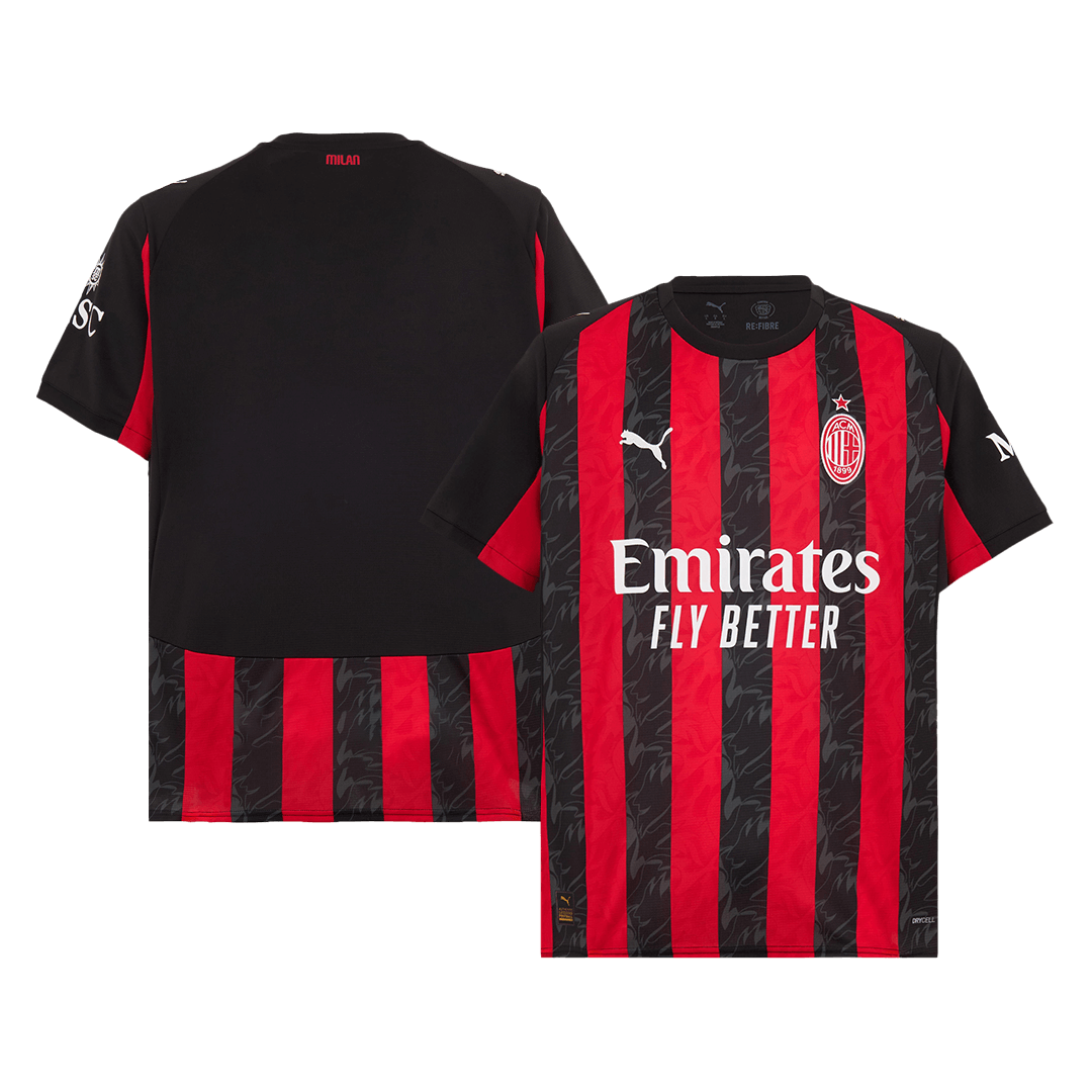 Maillot domicile AC Milan 2025/26 rouge et noir