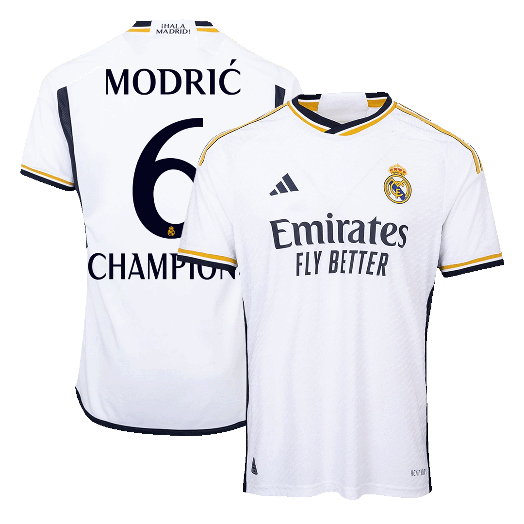 Real Madrid MODRIĆ #6 CHAMPIONS Home Jersey Authentic 2023/24