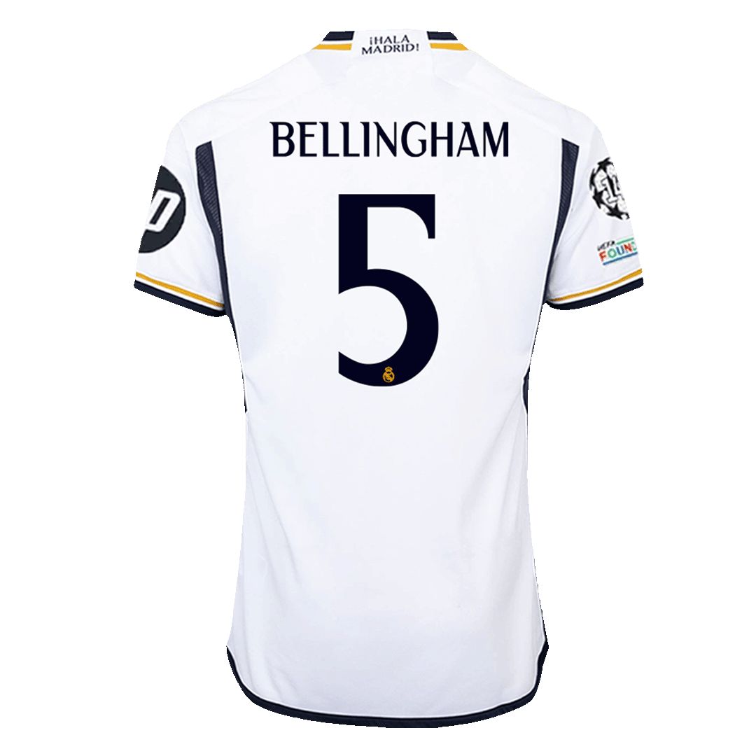 Maillot domicile authentique Real Madrid BELLINGHAM #5 2023/24 - Finale UCL