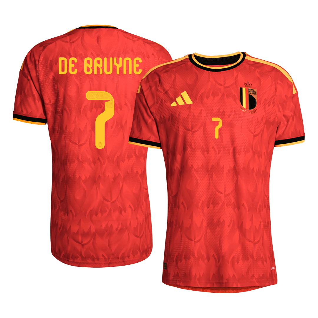 DE BRUYNE #7 Player Version Belgium Home Soccer Jersey World Cup 2026 Red