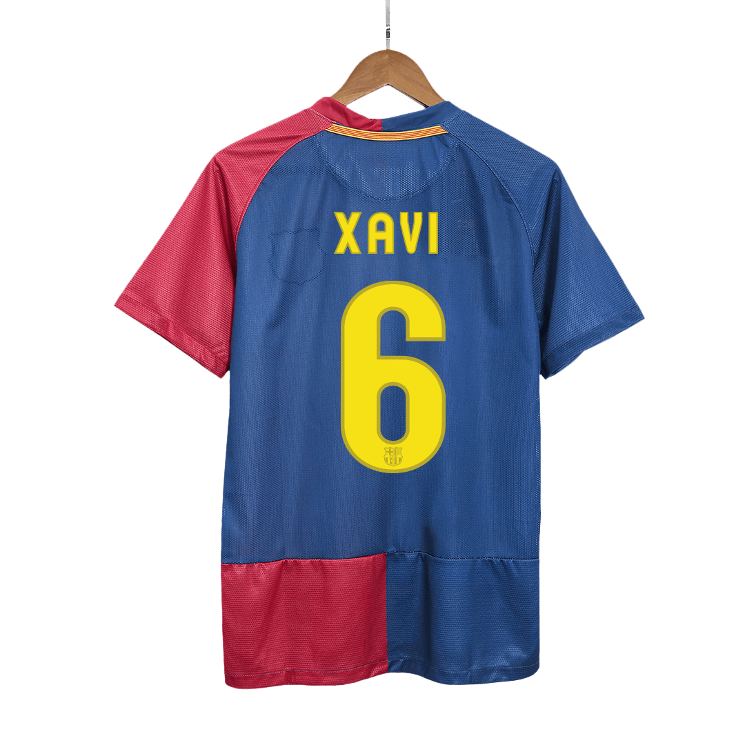 Barcelona XAVI #6 Home Soccer Jersey Retro 2008/09