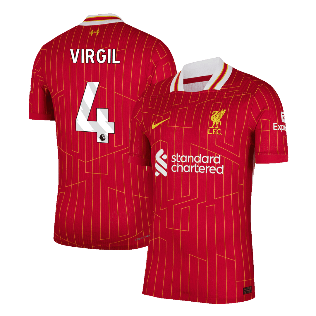 Liverpool VIRGIL #4 Home Soccer Jersey Authentic 2024/25