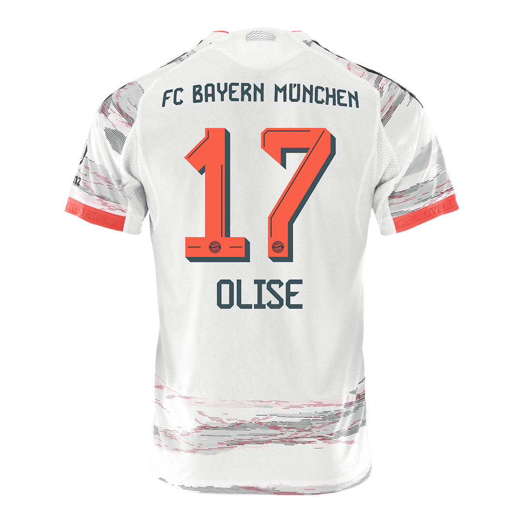 OLISE #17 Authentic Bayern Munich Away Soccer Jersey 2025/26 White