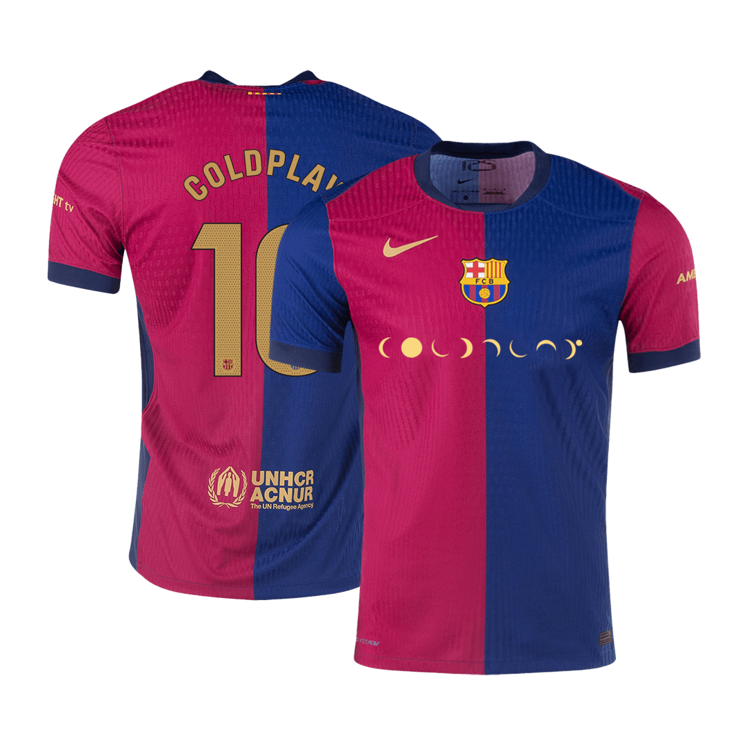 Barcelona COLDPLAY #10 Home Soccer Jersey Authentic 2024/25