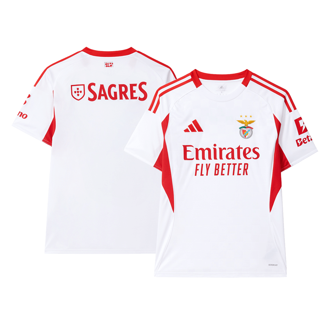 Benfica Third Away Soccer Jersey 2025/26 White