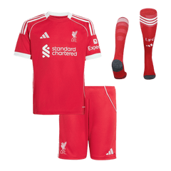 Kid's Liverpool Home Soccer Jersey Kit(Jersey+Shorts+Socks) 25/26 Red
