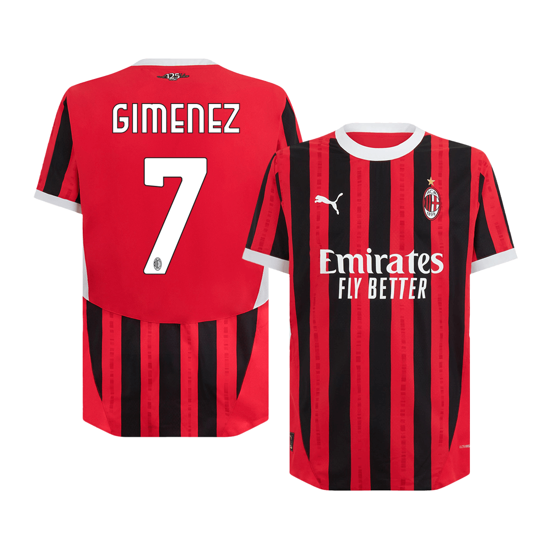 AC Milan GIMENEZ #7 Home Soccer Jersey Authentic 2024/25