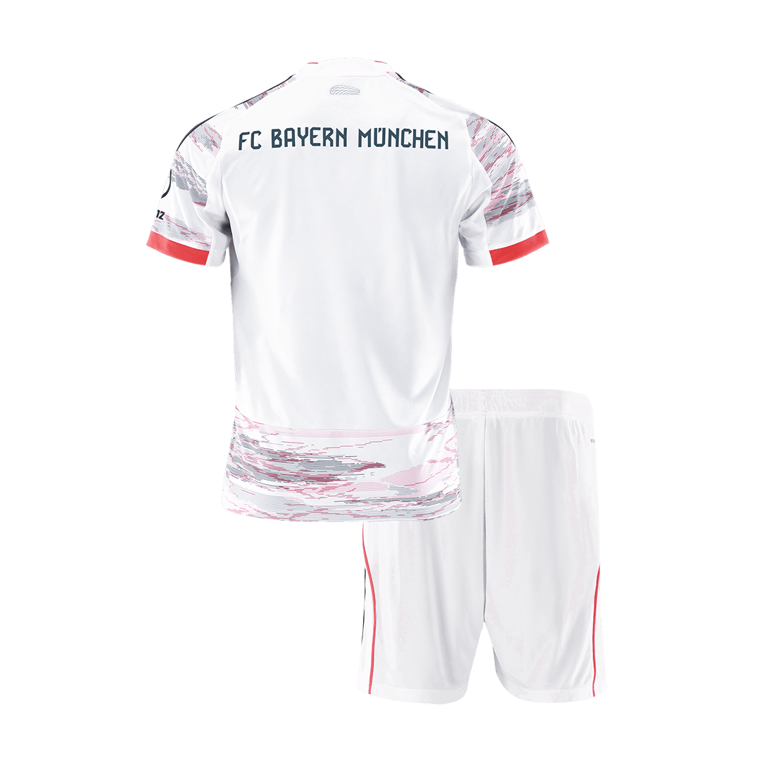 Kid's Bayern Munich Away Soccer Jersey Kit(Jersey+Shorts) 2025/26 White