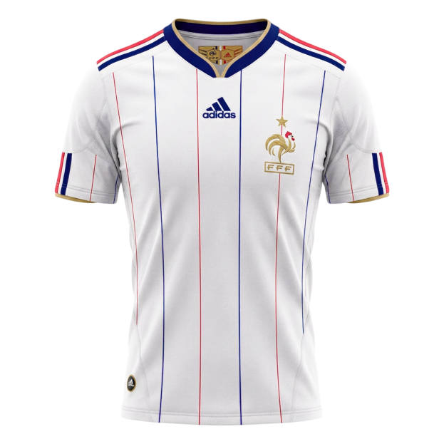 Retro 2010 France Away Soccer Jersey White