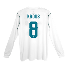 Maillot de football rétro domicile Real Madrid KROOS #8 2017/18 - Manches longues