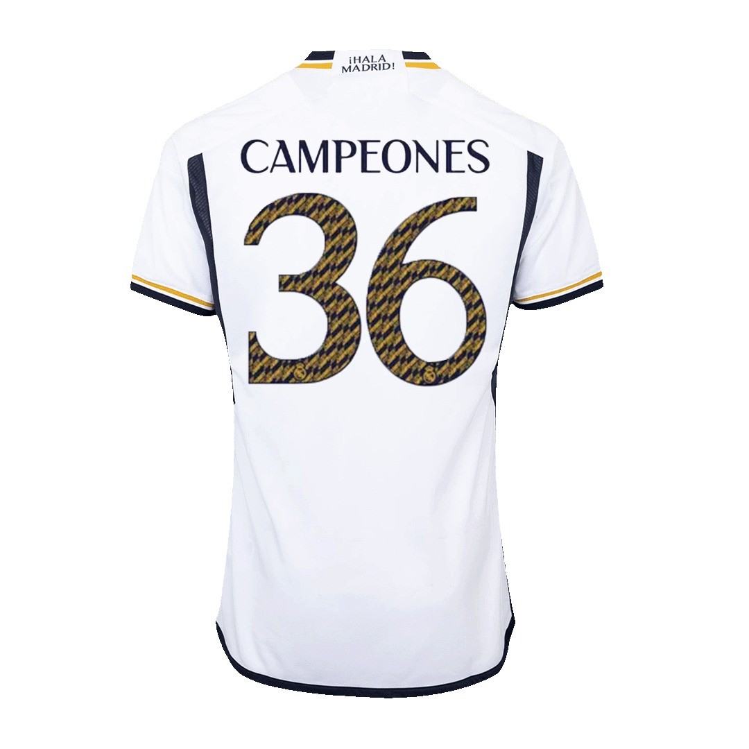 Real Madrid CAMPEONES #36 Home Jersey Authentic 2023/24