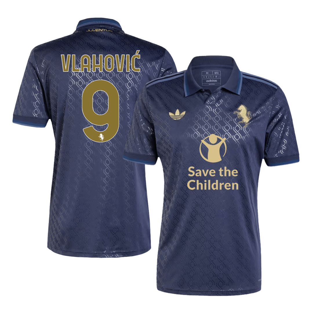 Juventus VLAHOVIĆ #9 Drittes Auswärtstrikot 2024/25 - Save The Children Sponsor