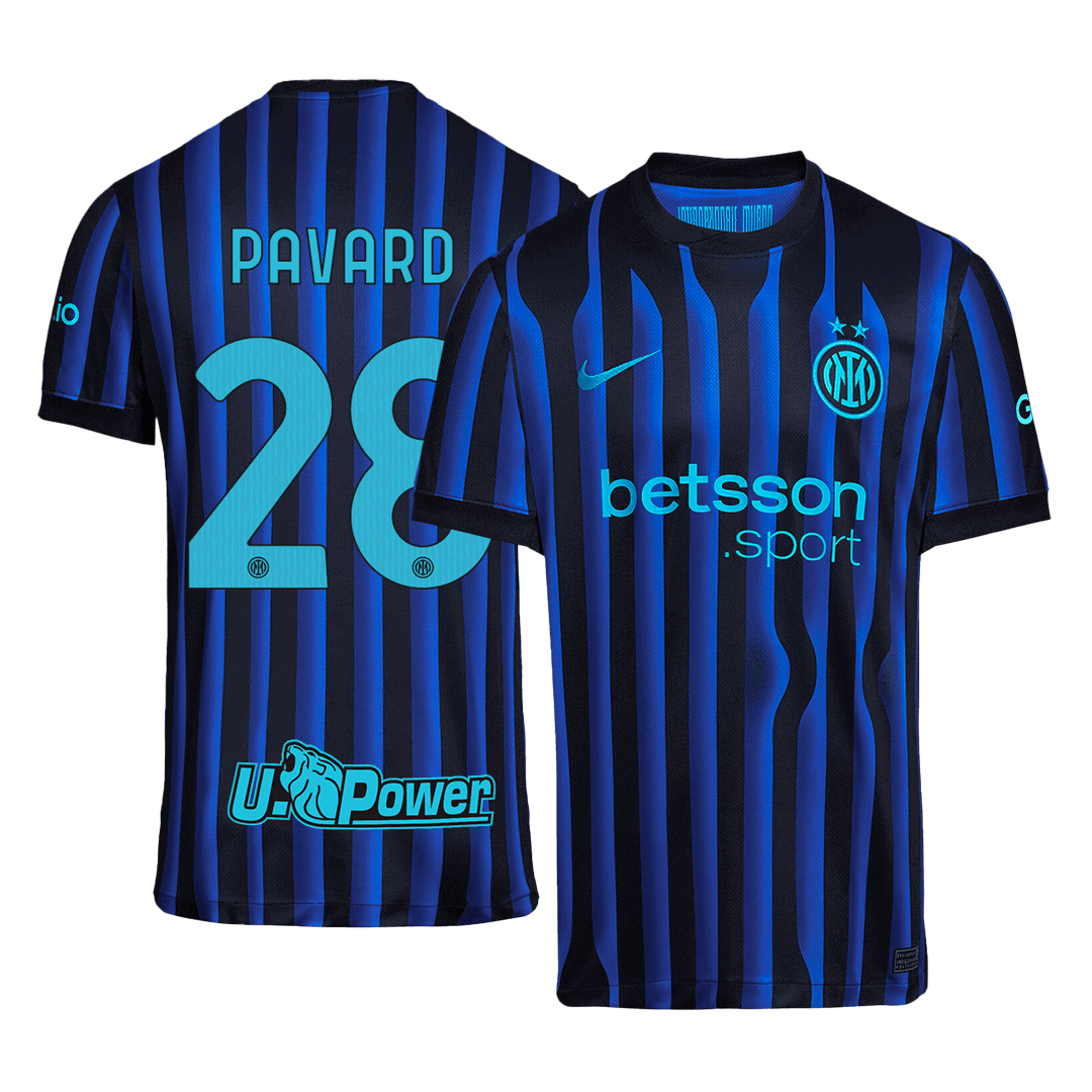 PAVARD #28 Inter Milan Home Soccer Jersey 2025/26 Blue&Black