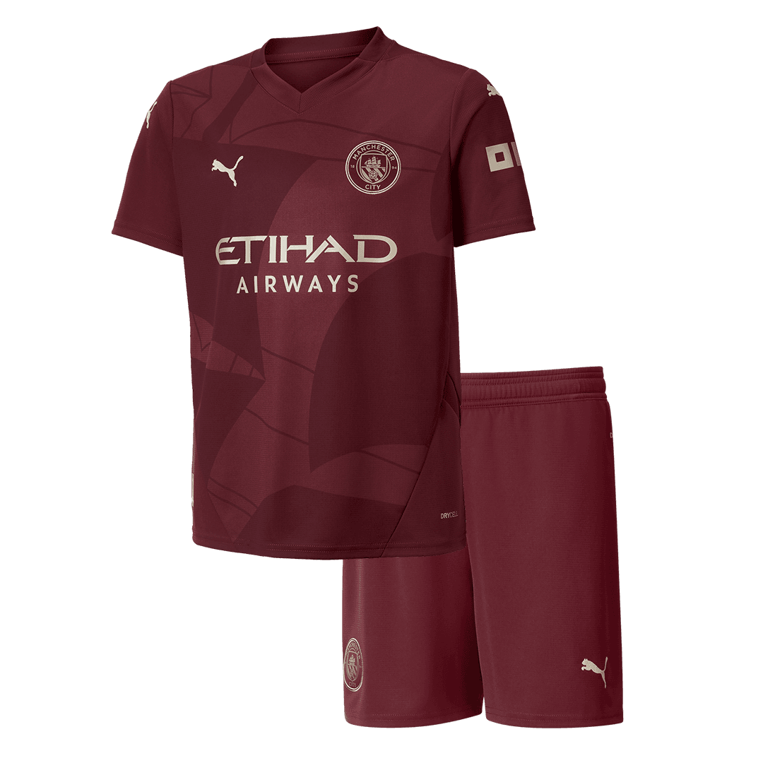 Maillot extérieur Manchester City Third 2024/25 pour enfant (maillot + short)