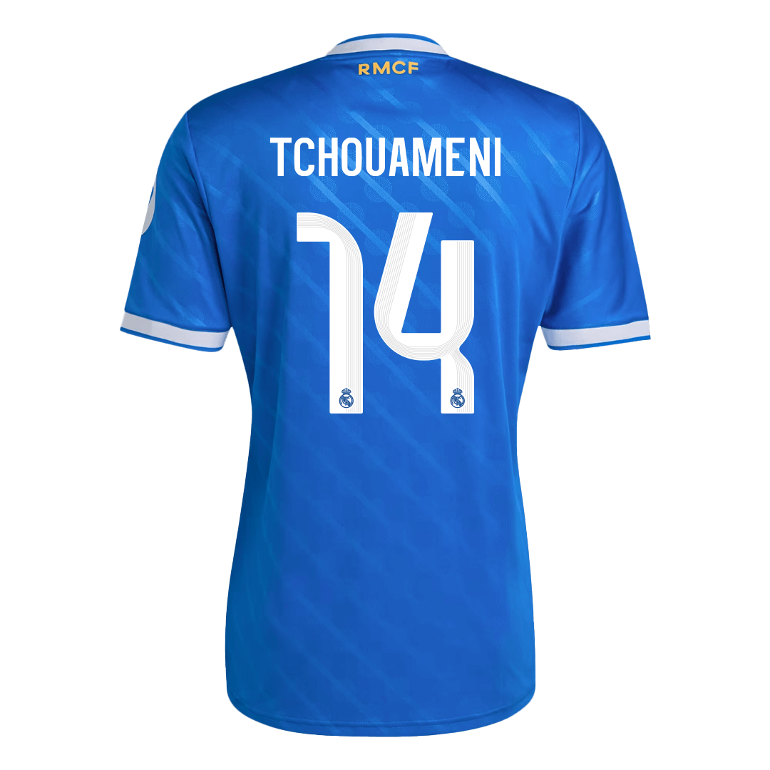 TCHOUAMENI #14 Real Madrid Third Away Soccer Jersey 2025/26 Blue