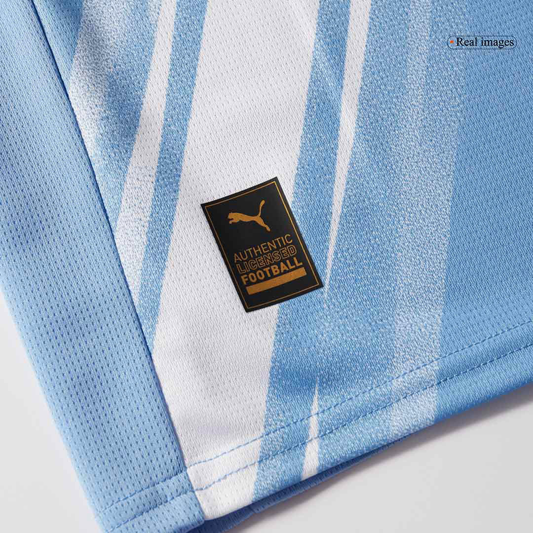 Manchester City Home Soccer Jersey Kit(Jersey+Shorts) 2025/26 Blue
