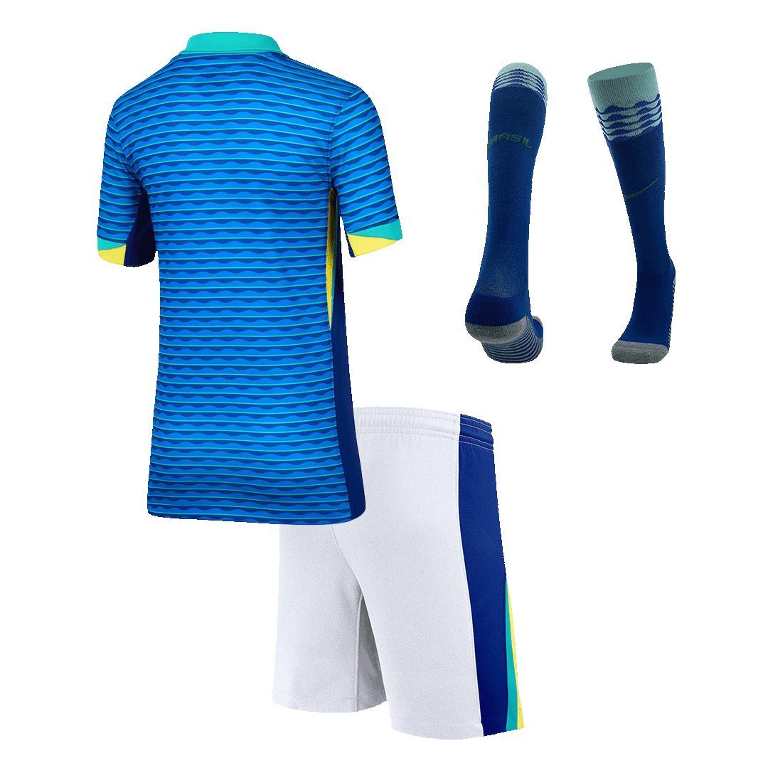 Maillot extérieur Brésil Copa America 2024 pour enfant (maillot, short, chaussettes)
