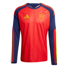 Spain Home Long Sleeve Soccer Jersey World Cup 2026 Red