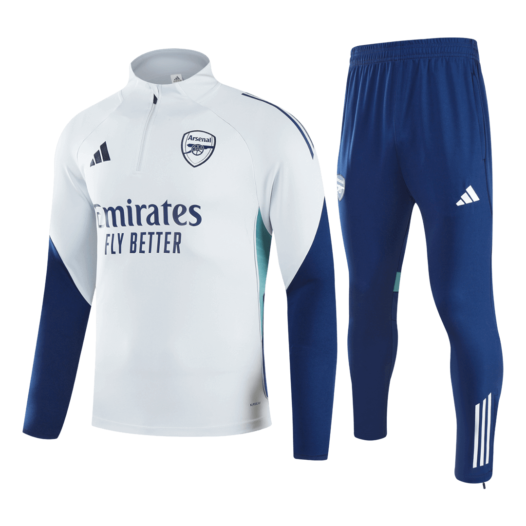 Arsenal Zipper Sweatshirt Kit(Top+Pants) 25/26 White