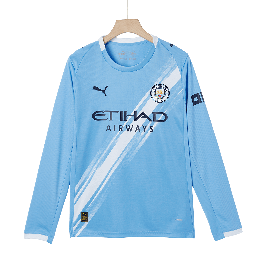 Manchester City Home Long Sleeve Soccer Jersey 2025/26 Blue