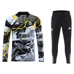Real Madrid x MARVEL Zipper Sweatshirt Kit(Top+Pants) 25/26 Black