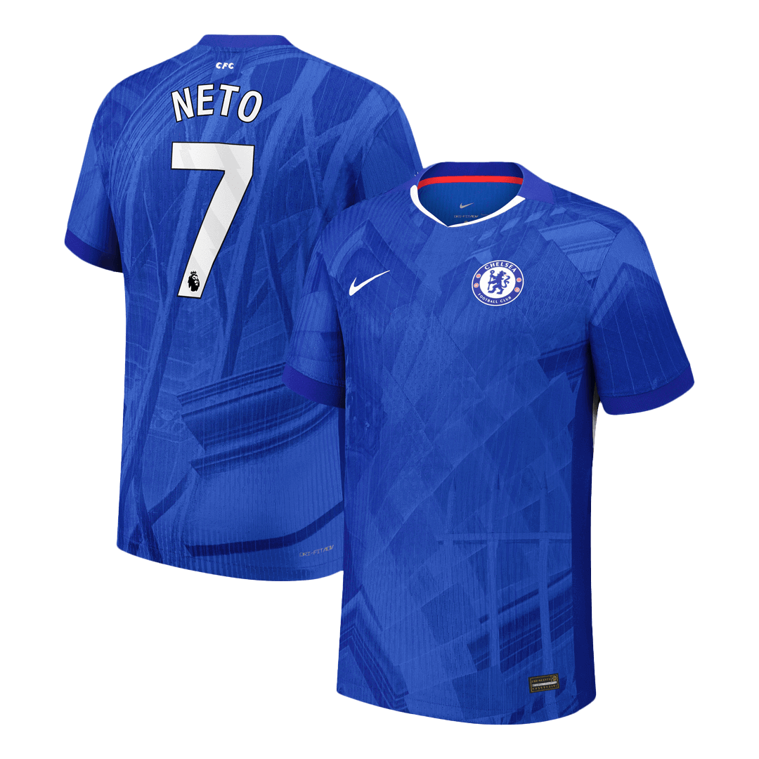 NETO #7 Authentic Chelsea Home Soccer Jersey 2025/26 Blue