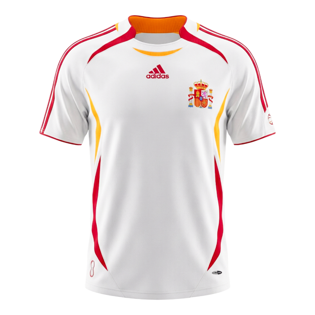 Retro 2006 Spain Away Soccer Jersey White