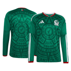 Mexico Home Long Sleeve Soccer Jersey World Cup 2026 Green