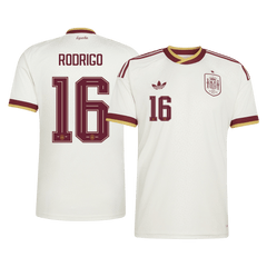 RODRIGO #16 Spain Away Soccer Jersey World Cup 2026 White