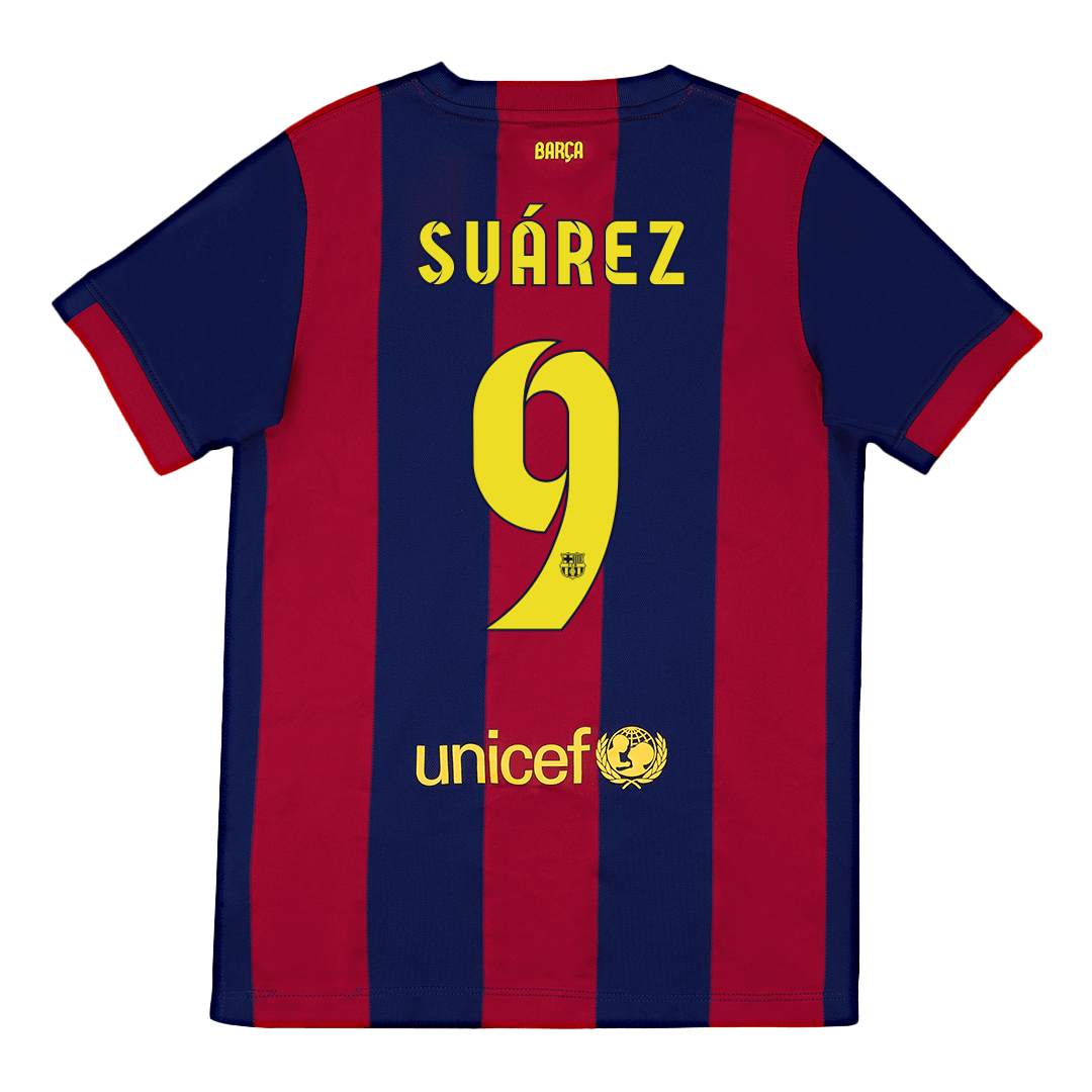 Barcelona SUÁREZ #9 Home Soccer Jersey Retro 2014/15