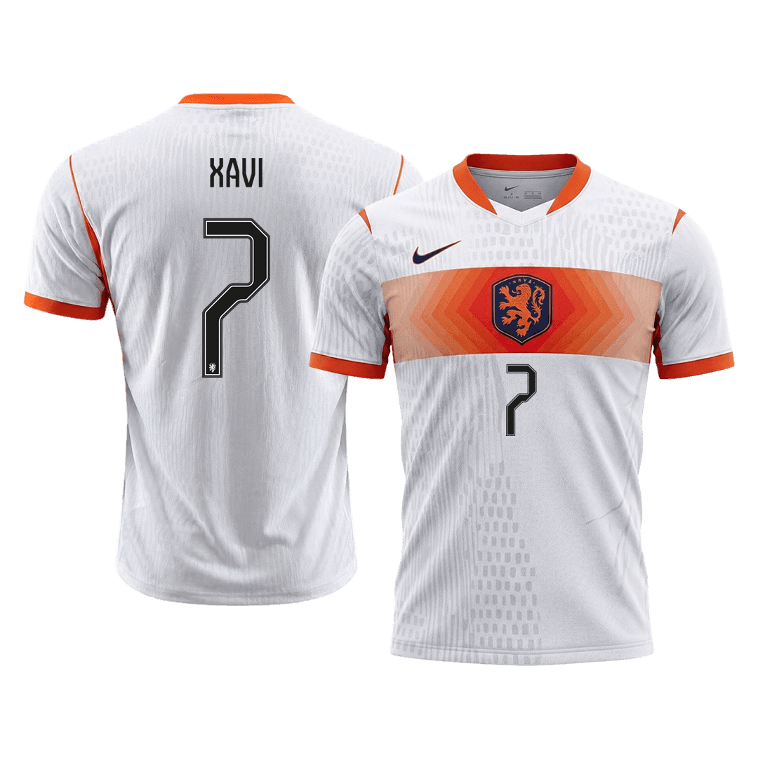 XAVI #7 Player Version Netherlands Away Soccer Jersey World Cup 2026 White