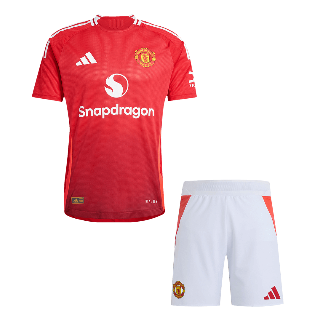 Manchester United Heim-Fußballtrikot-Set Authentic 2024/25 (Trikot + Shorts)