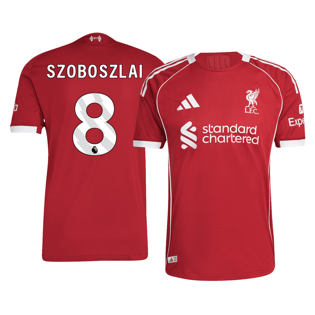 SZOBOSZLAI #8 Authentic Liverpool Home Soccer Jersey 25/26 Red