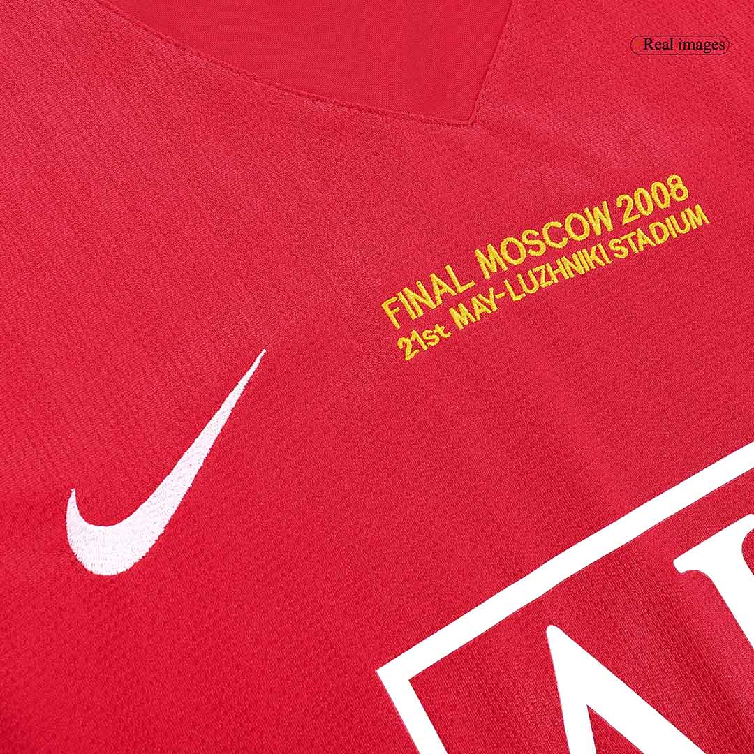 Maillot rétro domicile Manchester United 2007/08 - Manches longues - Finale UCL
