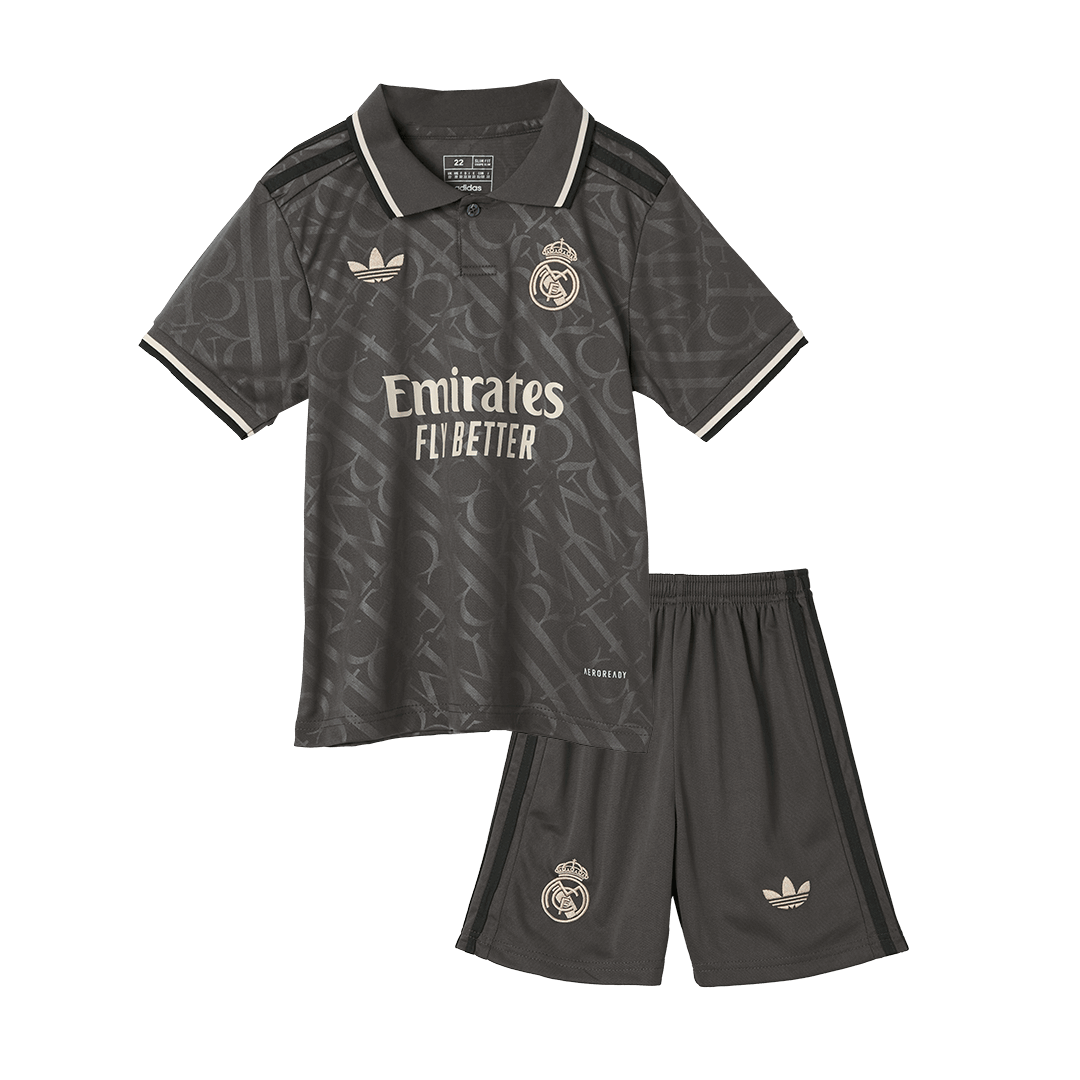 Maillot de football extérieur Real Madrid 2024/25 pour enfant (maillot + short)