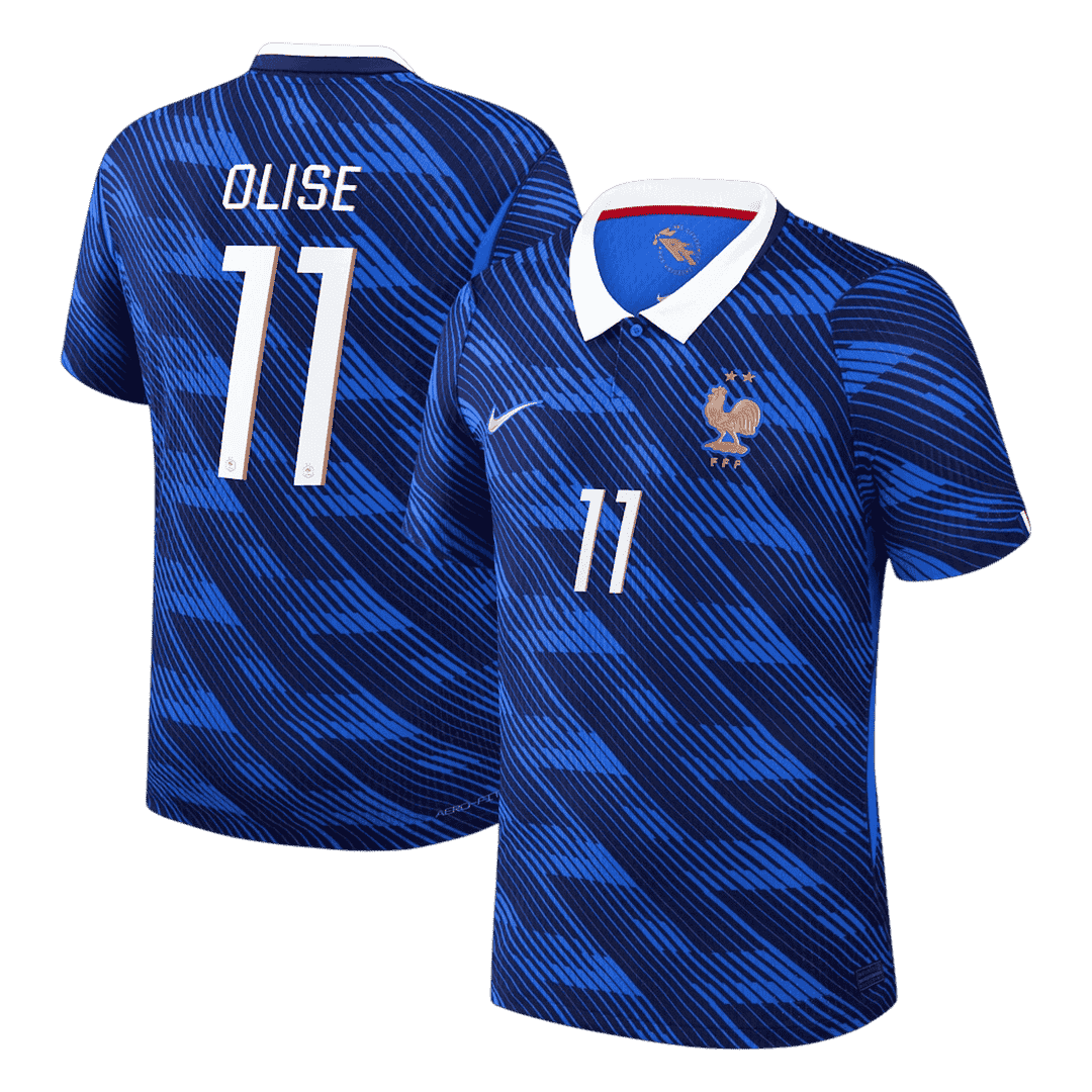 OLISE #11 Player Version France Home Soccer Jersey World Cup 2026 Blue