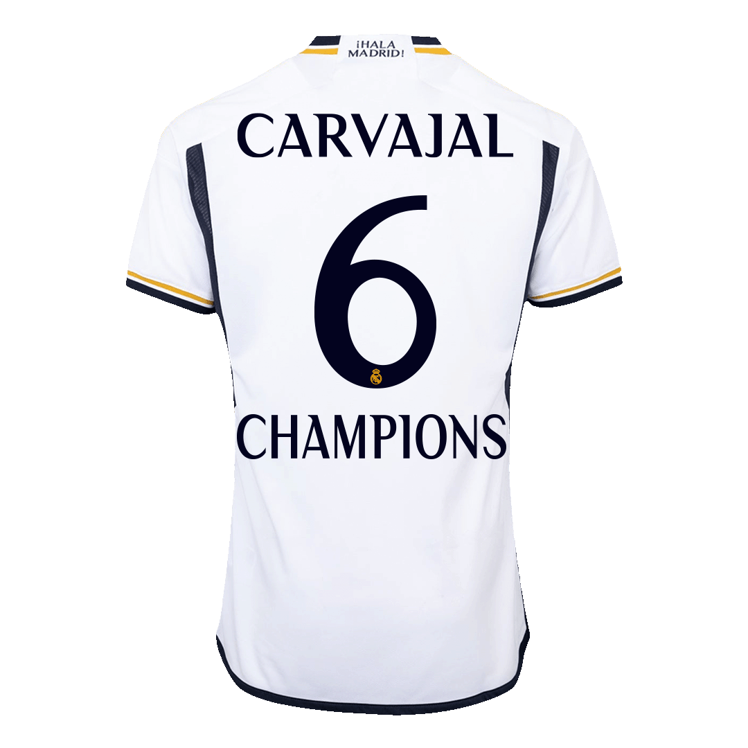 Real Madrid CARVAJAL #6 CHAMPIONS Home Jersey Authentic 2023/24