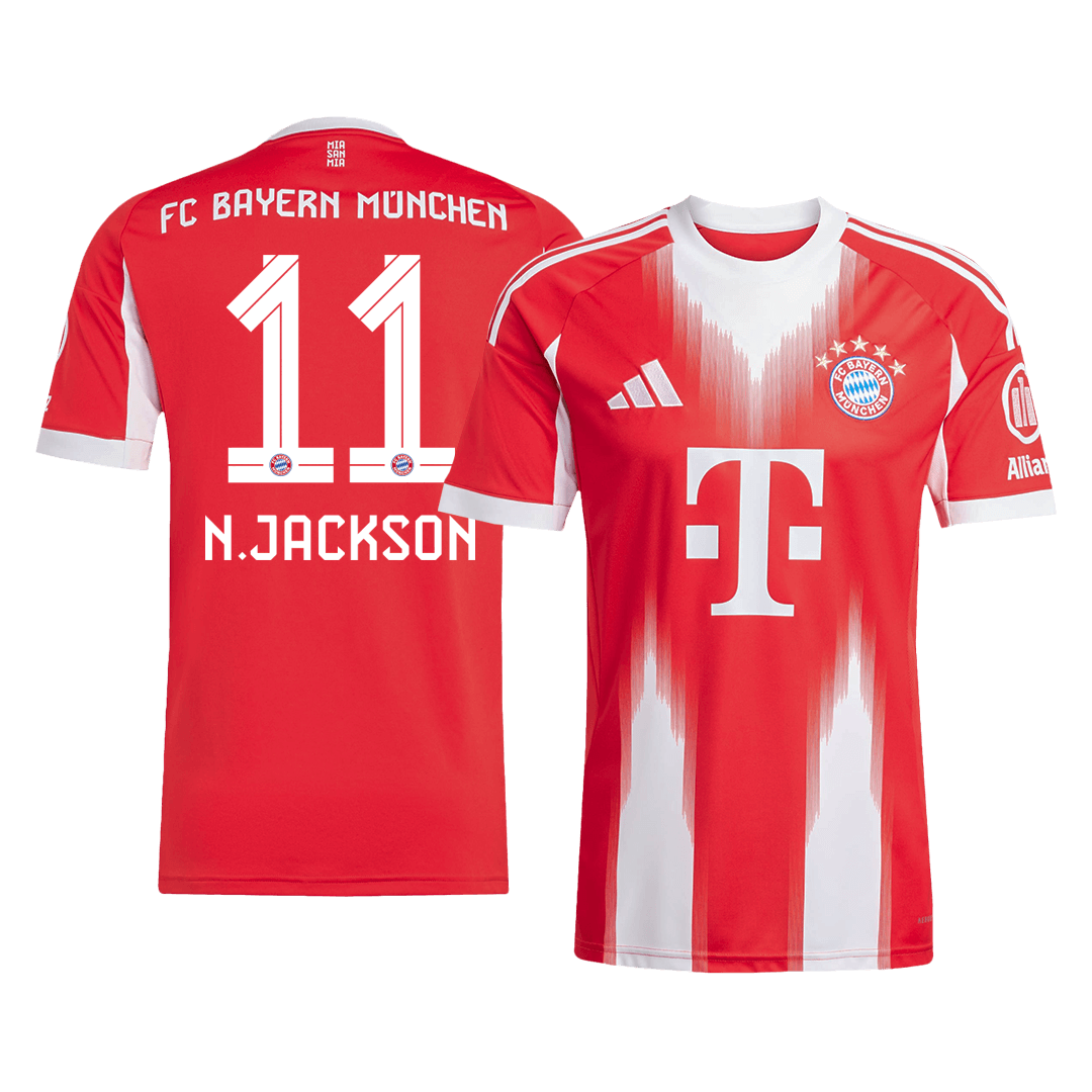 N.JACKSON #11 Bayern Munich Home Soccer Jersey 2025/26 Red