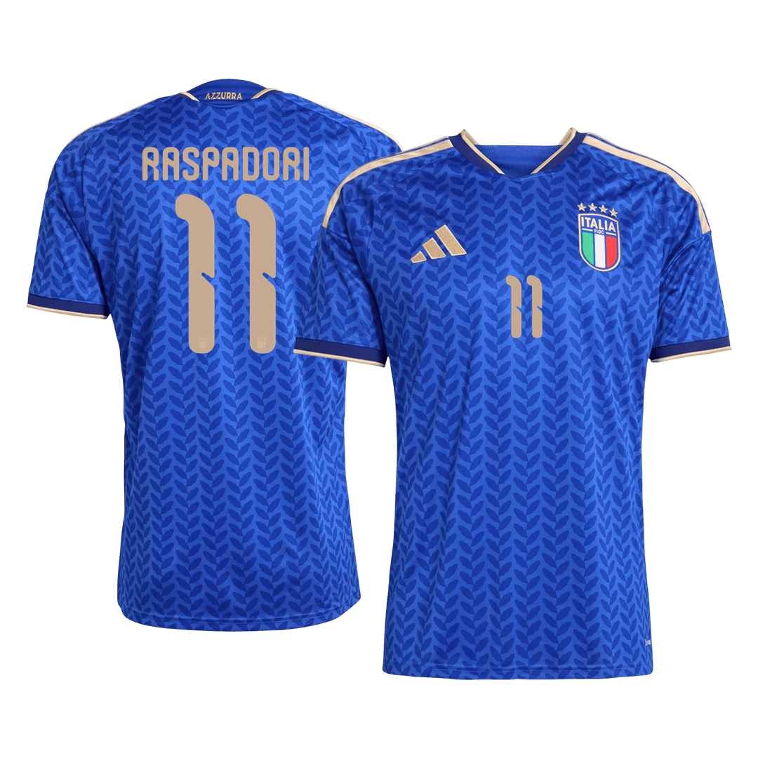 RASPADORI #11 Italy Home Soccer Jersey World Cup 2026 Blue