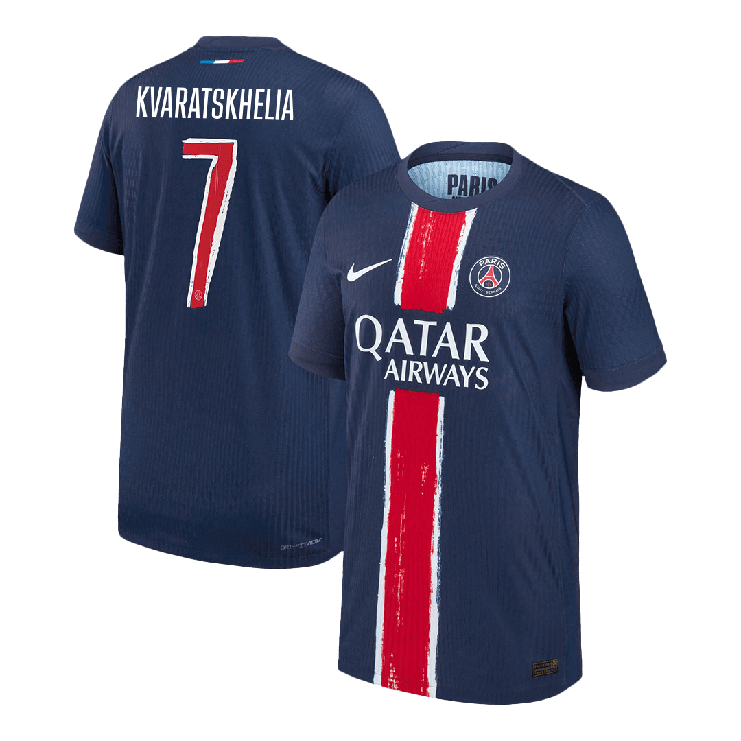PSG KVARATSKHELIA #7 Home Soccer Jersey Authentic 2024/25 - UCL Edition