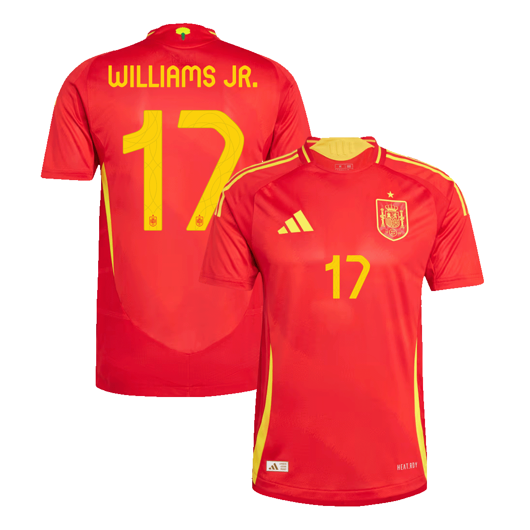 Spain WILLIAMS JR. #17 Home Jersey Authentic EURO 2024