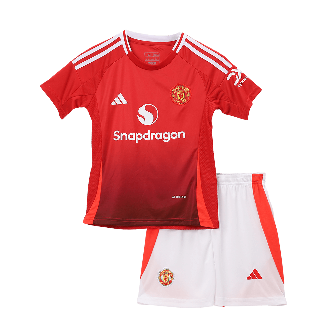 Maillot domicile Manchester United 2024/25 pour enfant (maillot + short) 