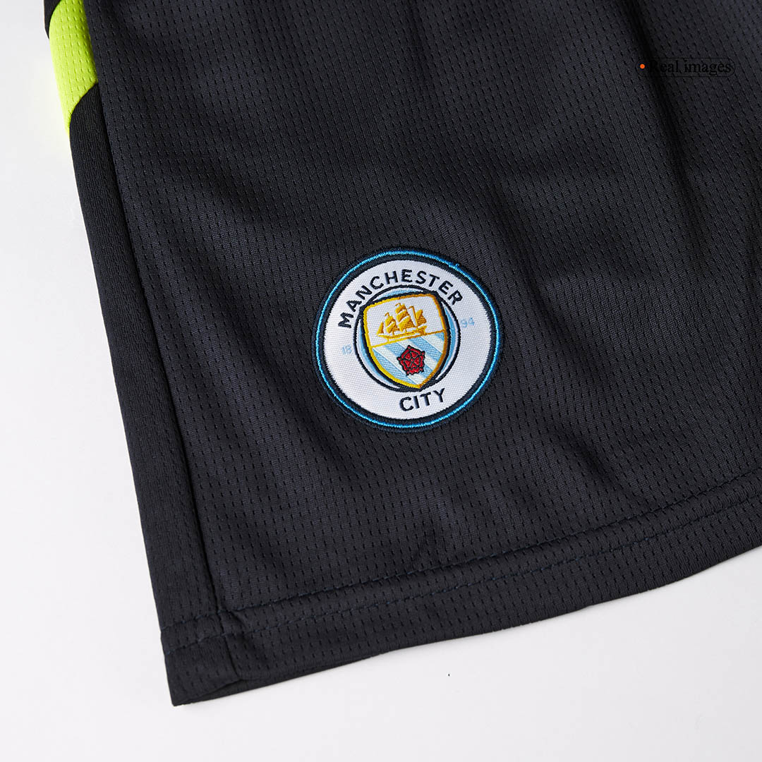 Maillot de football extérieur Manchester City 2024/25 pour enfant (maillot, short, chaussettes)
