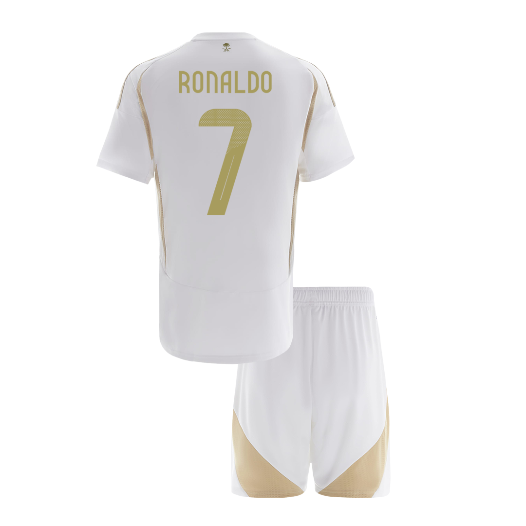 Al Nassr RONALDO #7 Third Away Soccer Jersey Kit 2024/25 Kids(Jersey+Shorts) - ACL