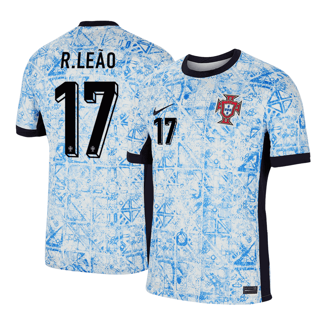 Portugal R.LEÃO #17 Away Soccer Jersey EURO 2024