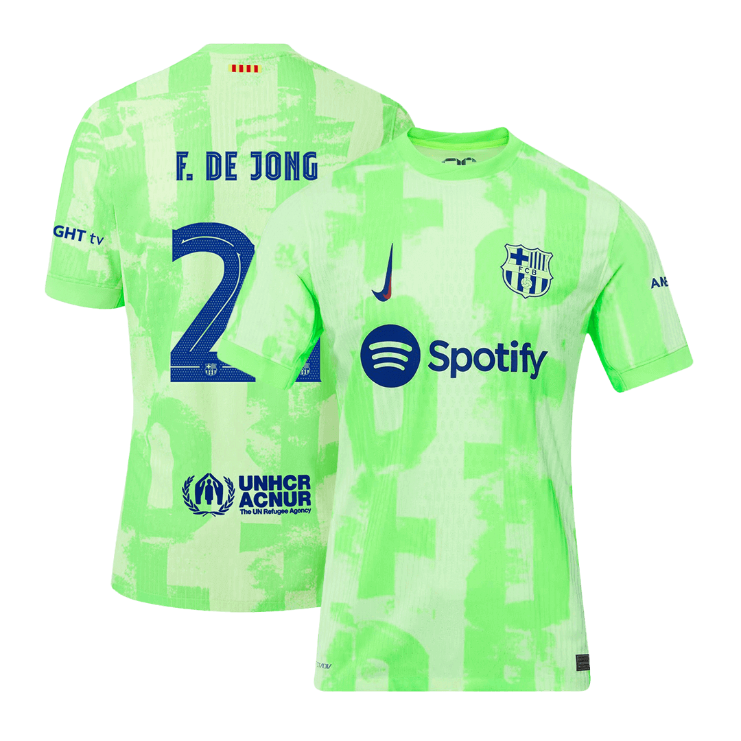Barcelona F.DE JONG #21 Third Away Soccer Jersey Authentic 2024/25 - UCL Edition
