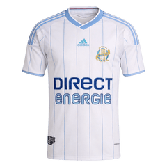 Men Retro Fan Version 2009/10 Marseille Home Soccer Jersey White