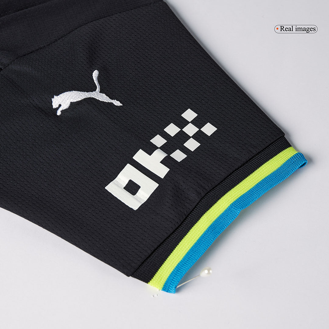 Maillot de football extérieur Manchester City 2024/25 pour enfant (maillot, short, chaussettes)