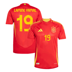 Spain LAMINE YAMAL #19 Home Jersey Authentic EURO 2024
