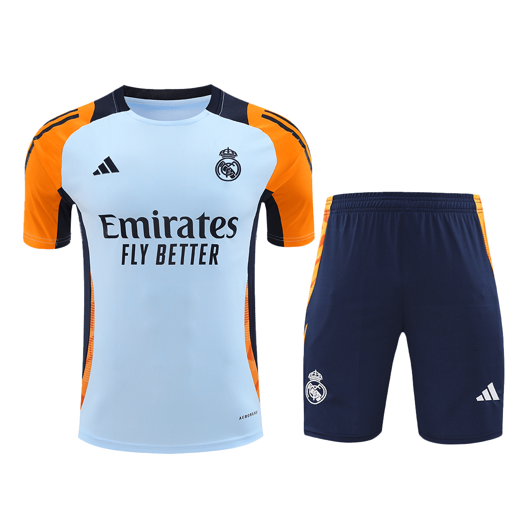 Maillot d'entraînement d'avant-match du Real Madrid 2024/25 (maillot + short)